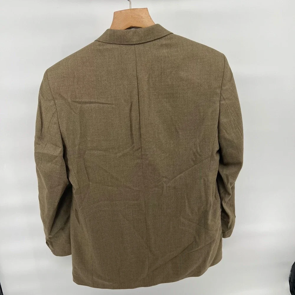 Vintage Chaps Ralph Lauren Wool Blazer Union Made Canada 42L Brown Sport Coat